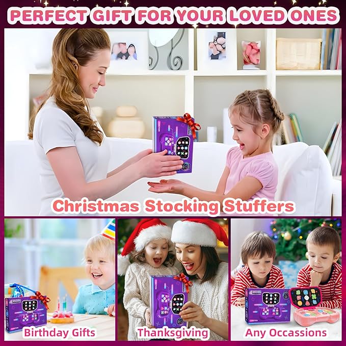 Handheld Dance Games for Kids - 4 Fun Brain & Memory & Reaction & Speed Training Pop Fidget Toys for Boys and Girls -Birthday Gifts for Age 6-12 Years Old Kids Teens Gift Ideas-W/Battery