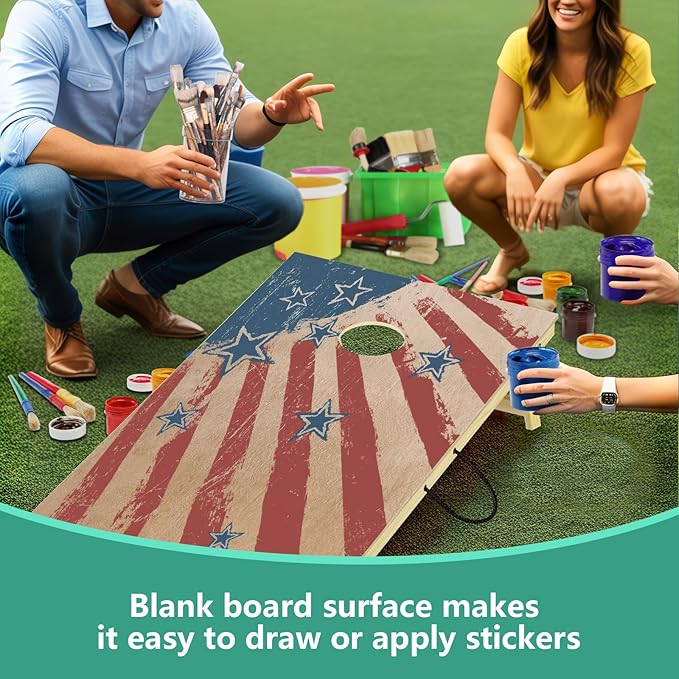 Cornhole Board Set, 4 ft x 2 ft Regulation Size Corn Hole Game Set for Adults with Set of 8 Corn Hole Toss Bags and Carrying Case