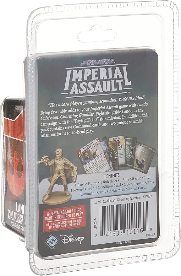 Fantasy Flight Games Star Wars Imperial Assault Board Game Lando Calrissian ALLY PACK - Epic Sci-Fi Miniatures Strategy Game for Kids and Adults, Ages 14+, 1-5 Players, 1-2 Hour Playtime, Made by