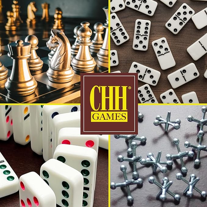CHH 2322 Double 6 Jumbo Dominoes with Color Dot, 8.25-inch Length