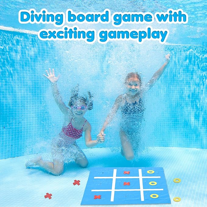 DGO Diving Tic Tac Toe Strategic Board Game for Kids and Family, Underwater Search and Find Board Game, Summer Party Favors, Classic Educational Toys Gifts for Boys & Girls Ages 6, 7, 8, 9 & Up