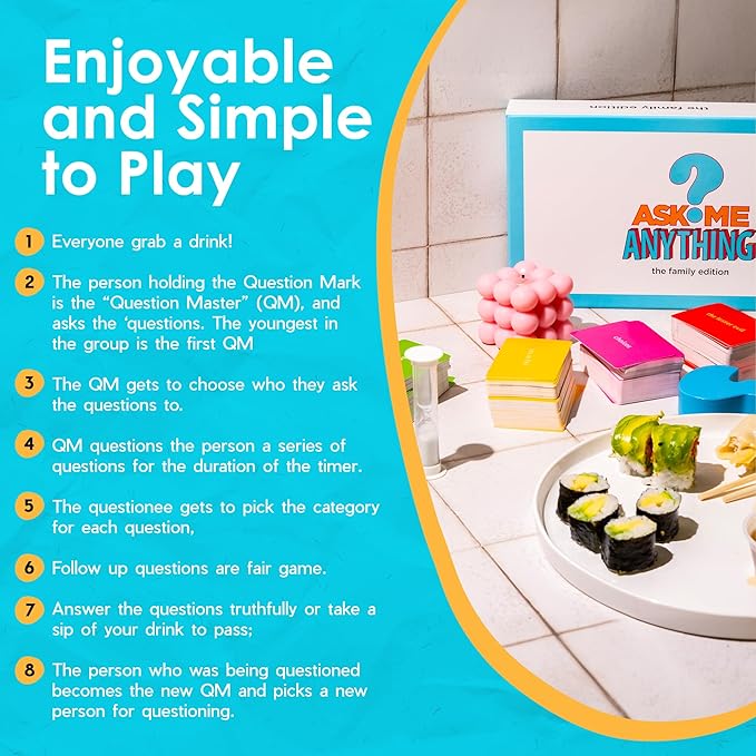 ASKMEANYTHING Ask Me Anything Family Edition - Fun Family Bonding Card Game