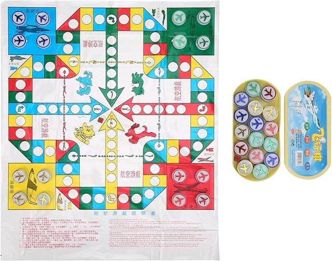 Children Aeroplane Chess, Flying Chess Clear Color for Home and Travel