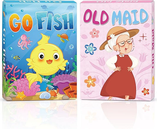 Go Fish,Old Maid Card Games, Go Fish Card Game for Kids 4-8, Card Games for Toddler 2-4 Years, Easy to Learn,Easter Basket Stuffers Gifts Ideal, Fun for Family Game Night Travel Preschool Classroom