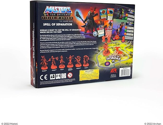 Masters of The Universe Spell of Separation Expansion Set for use with Fields of Eternia Core Board Game, Ages 14+, 1-6 Players