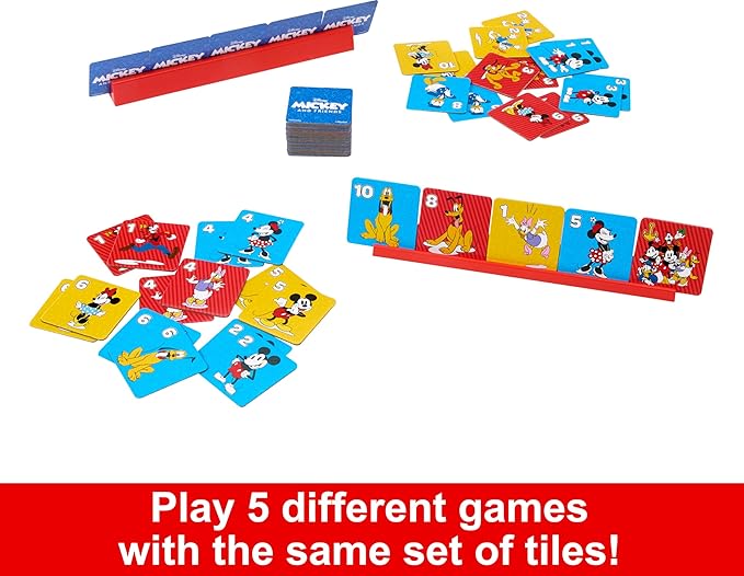 Mattel Games Disney Mickey and Friends 5-in-1 Games for Kids, Families, Game Nights, Travel, Camping & More