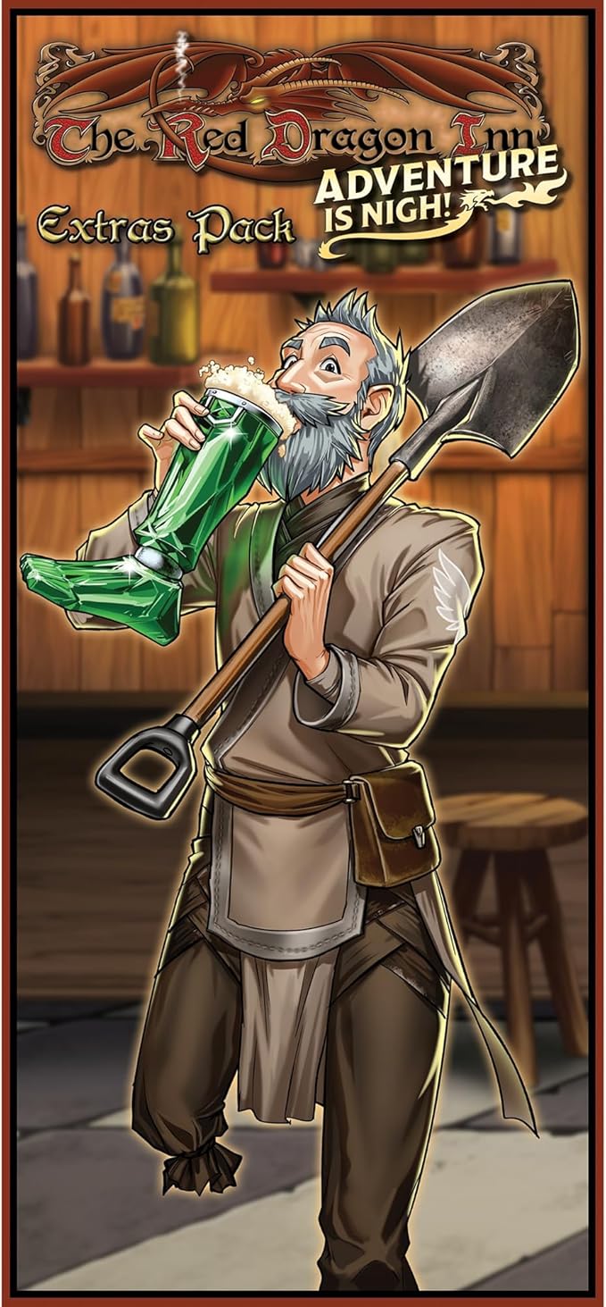 The Red Dragon Inn: Adventure is Nigh Extras Pack - Expansion Fantasy Board Game, New Character, Tavern & More, Ages 14+, 2-4 Players