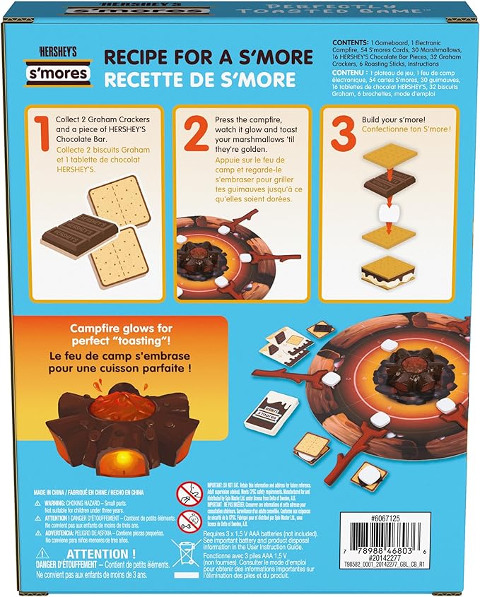 HERSHEY’S S’mores Perfectly Toasted Game by Spin Master Games, Kids Toys & Kids Games & Camping Games, Board Games for Family Night, for Kids Ages 6+