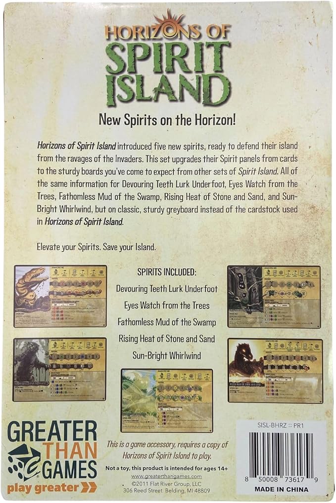 Greater Than Games | Horizons of Spirit Island: Punchboard Panels | Cooperative Strategy Board Game Accessory | Premium Component Upgrade