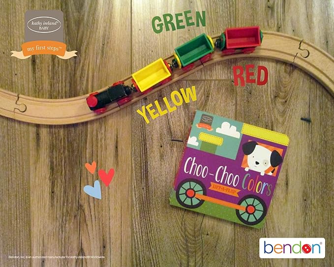 Bendon Choo-Choo Colors Lift-A-Flap Learning Activity Toy Board Book Learning Toy