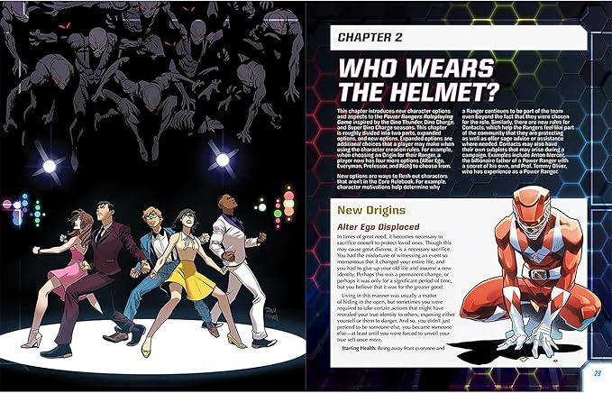 Renegade Game Studios: Power Ranger Roleplaying Game- Beneath The Helmet Sourcebook, Discover New Stories, New Downtime Rules, Ages 14+, 3-6 Players