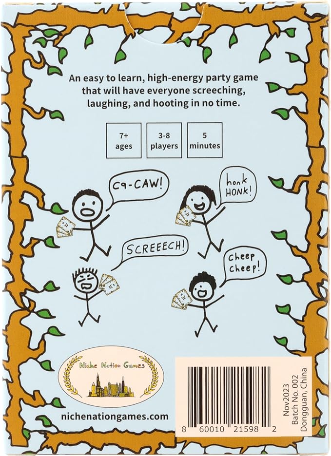 Bird Call A Lively and Delightfully Absurd 5-Minute Party Game - High Energy Party Game - Card Games for Kids, Teens, and Adults