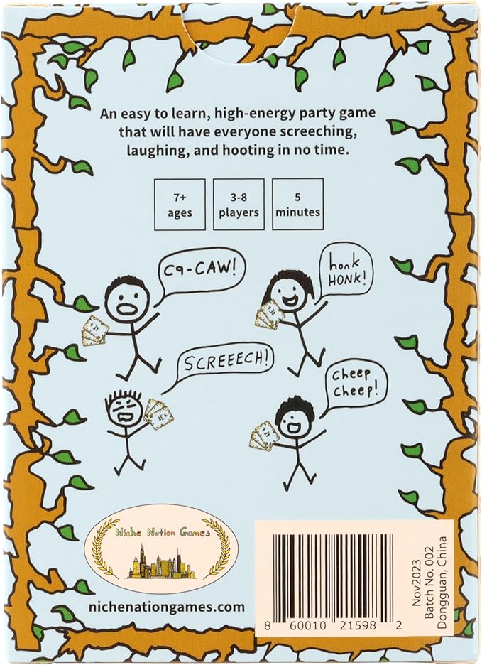 Bird Call A Lively and Delightfully Absurd 5-Minute Party Game - High Energy Party Game - Card Games for Kids, Teens, and Adults