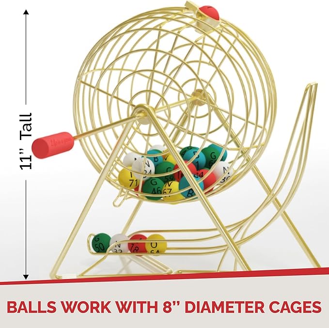 MR CHIPS Universal Bingo Ball Holder for 7/8", 3/5", and 3/4" Diameter Balls, Black Masterboard