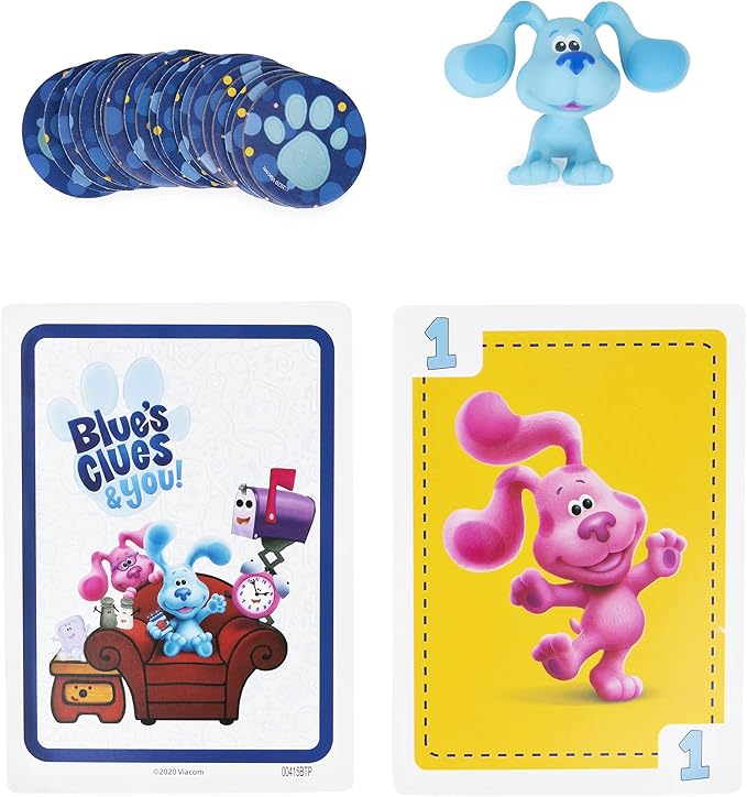 Nick Shop Blue's Clues Card Game Bundle ~ Blue's Clues and You Card Game with Blue's Clues Toy Figure Inside Plus Stickers (Blue's Clues Toys and Games) (Blue's Clues gifts)