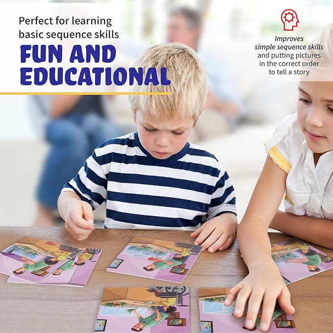 SPARK INNOVATIONS Sequencing Cards Bundle, Storytelling Cards, Higher and Lower Level Boxes, Speech Therapy Games, Learning Toys, Speech Therapy Games Bundle