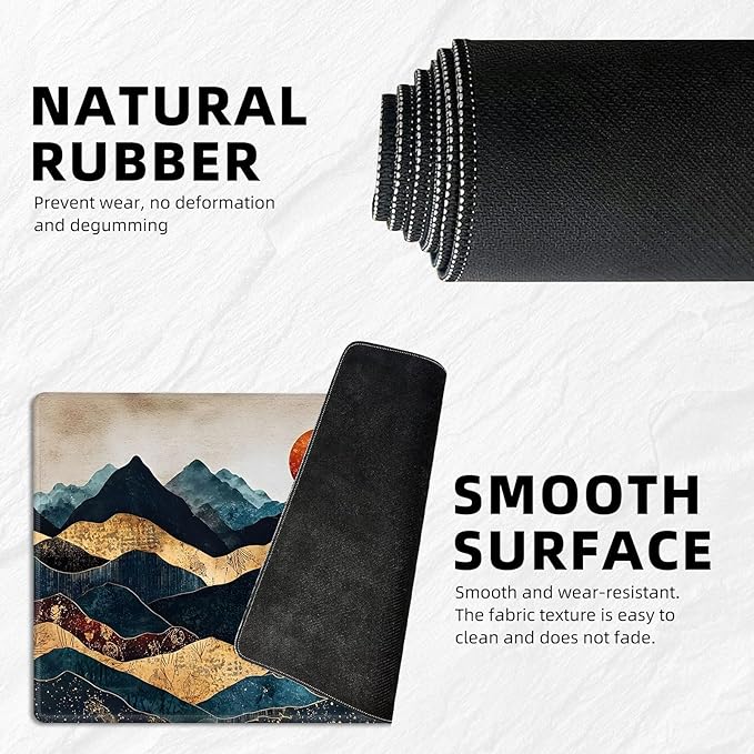 for MTG Playmat with Storage Bags, Card Playmat for TCG Card Playing Game,Rollable & Foldable for PTCG and Board Game Mat for Cards,Non-Slip Mountain Sun Desk Mat for Home Office