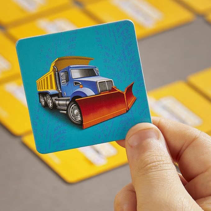 Hasbro Gaming Trucks Matching Game, Fun Preschool Board Game for 1+ Players, Memory Card Games for Kids, Set, Ages 3+ (Amazon Exclusive)