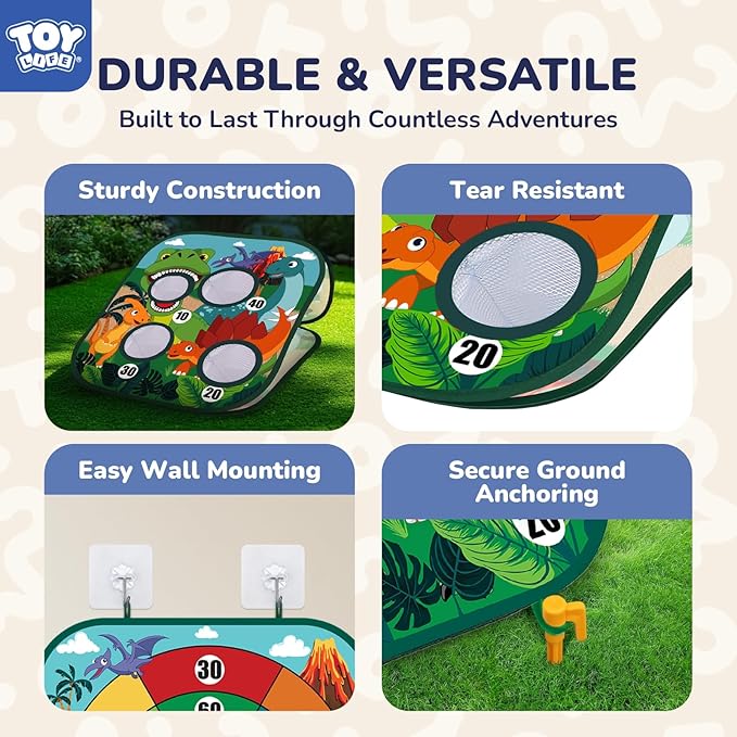 TOY Life Bean Bags Toss Carnival Games, Toddler Outdoor Toys for Kids Ages 4-8, Cornhole, Outside Toys for Toddlers, Indoor Lawn Backyard Yard Games Birthday Party Game, Gift for Boys