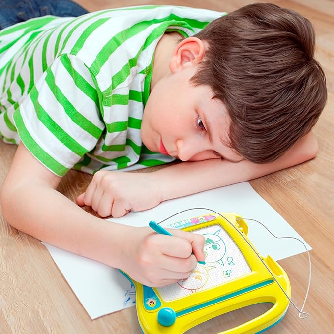 Lollipop Baby Shark Travel Magnetic Drawing Board for Boys or Girls, On The Go Drawing Board