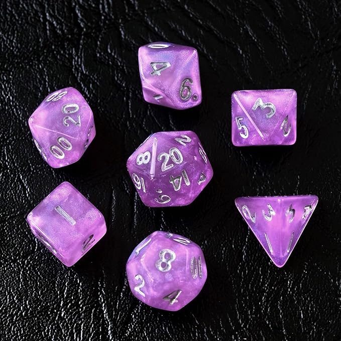 Moonstone 10mm Mini DND Dice Set for MTG RPG Dungeons and Dragons Role Playing Game, Assorted Colored 6X7 42pcs Set