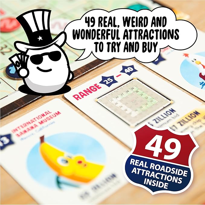 Zillionaires Road Trip USA: Family Board Game for Kids and Adults, Board Games for Families, Best New Board Games, Great For 2 – 5 Players
