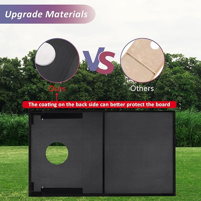 Cornhole Set, Tailgate/Regulation Size Cornhole Boards with 8 Bean Bags and Carrying Case, 3x2/4x2 Corn Hole Outdoor Game Toss Board for Adults Outside Activities