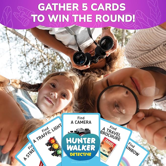 QUOKKA Scavenger Hunt Cards for Kids Ages 4-8 - Indoor Search and Find Travel Activities for Kids Ages 6-8 - Educational Travel Toys for 4-8 Year Olds - Pocket Toys for Boys Girls and Family
