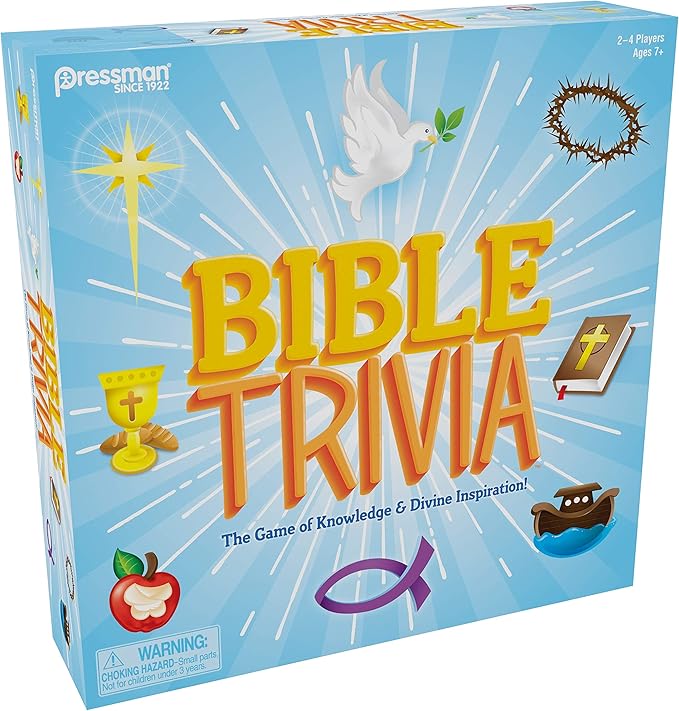 Bible Trivia by Pressman - The Game of Knowledge & Divine Inspiration, Multi Color