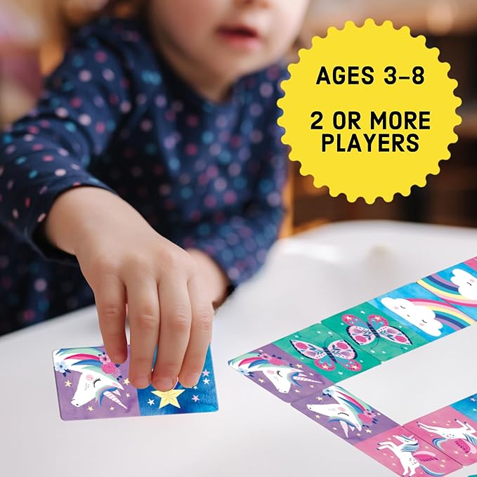 Mudpuppy Unicorn Dominoes