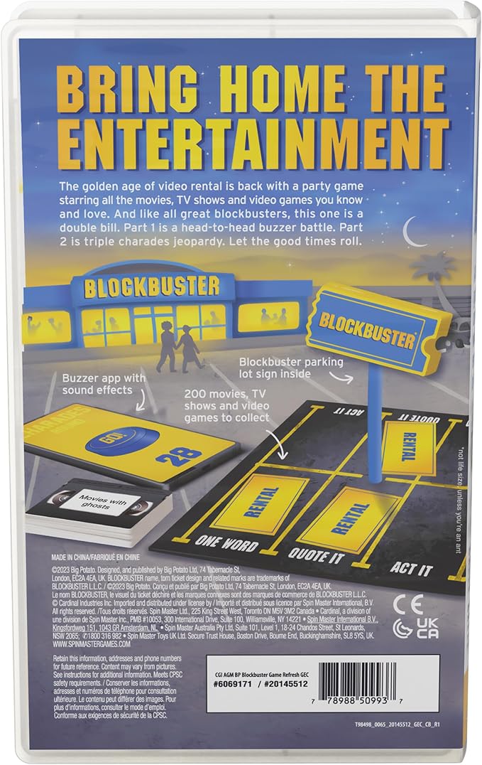 The Blockbuster Game: A Movie Party Game for The Whole Family- Now Featuring Video Games & TV Shows!