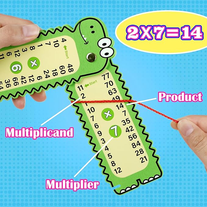 Multiplication Game for Kids 1st-3rd Grade, Math Manipulatives & Supplies, Homeschool & Classroom Must-Haves