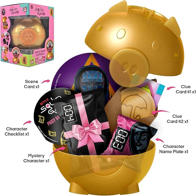 YuMe Squid Game Blind Box Capsule: Collectible Mystery Figurines, Official Netflix Merchandise, Surprise Toy Set for Fans – Ideal Holiday & Birthday Gift (1)
