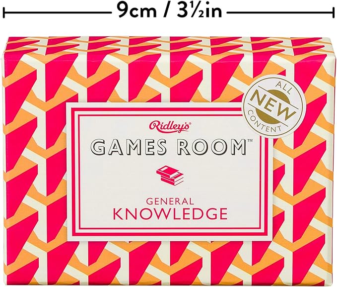 Ridley’s General Knowledge Trivia Card Game – Quiz Game for Kids and Adults – 2+ Players – Includes 140 Unique Questions Cards – Fun Family Game – Makes a Great Gift