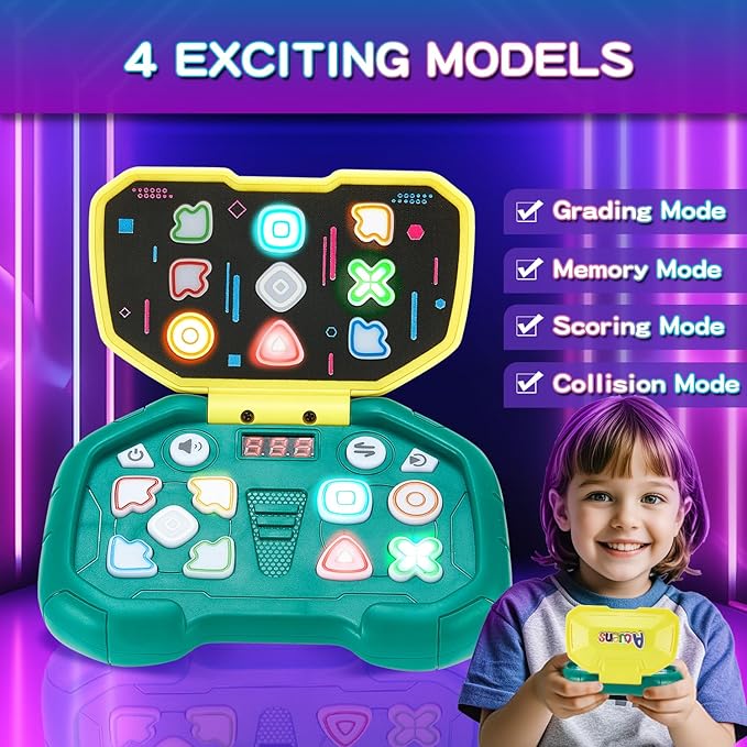 Handheld Dance Game,4 Mode,999 Level,Sensory Toys,Fast Puzzle Game,ADHD,Pop Fidget Toys for Kids Age 6-12,Birthday Gifts for Girls and Boys (Green)