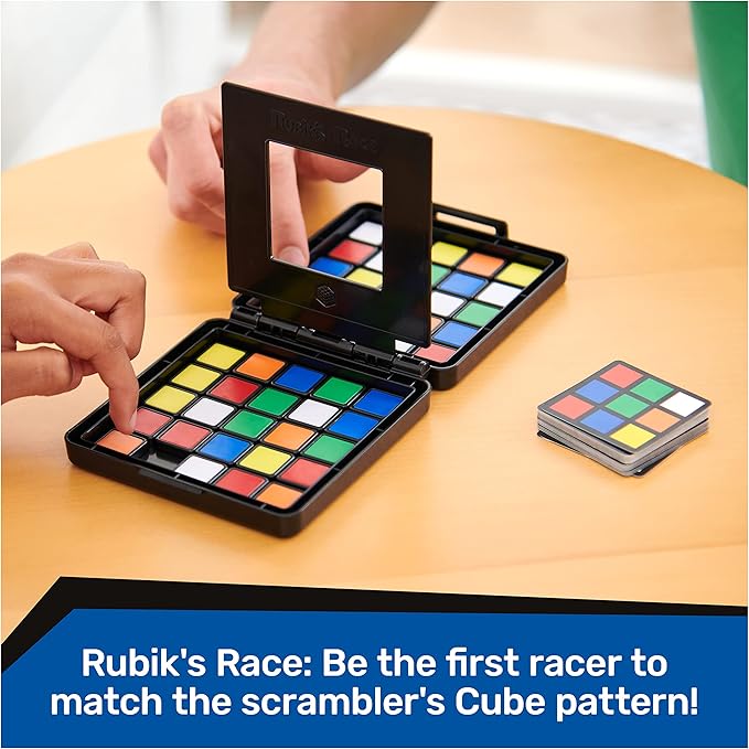 Rubik's Pack & Go, 3 Game Bundle Race Flip Capture 2-Player Sequence Board Games 3D Puzzle Travel Game Gift Set, for Adults & Kids Ages 7+ Amazon Exclusive