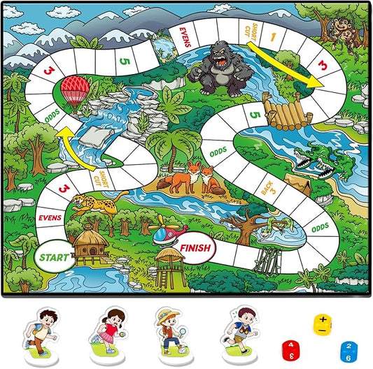Aizweb Math Board Games for Kids,Addition & Subtraction Game,Educational Learning Board Games for 1st Grade for Boys and Girls Ages 5 6 7 8,Travel Indoor Outdoor Classroom Dice Family Games