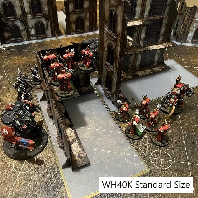 Wargame Terrain Ruin Set for WH40K and 28mm/32mm Miniatures, Tabletop Terrain Battlezone Creation Kit