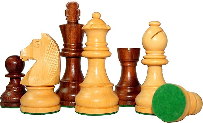 StonKraft Wooden Chess Board Game Set with Wooden Magnetic Chess Pieces (12" X 12" Inches)