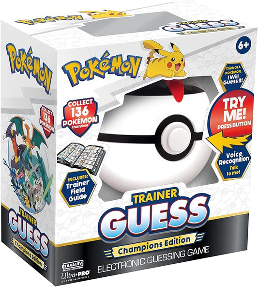 Pokemon Trainer Guess - Champion Pokemon Toy, I Will Guess It! Electronic Voice Recognition Guessing Brain Game Pokemon Go Digital Travel Board Games Toys - Pokeball