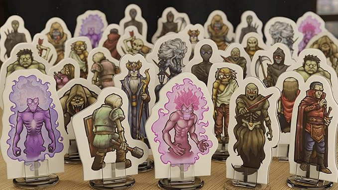 Hard Flat Minis for DND Miniatures with Bases | 28mm - 32mm Scale Dungeons and Dragons Starter Set 5e (Sinister Pack, 34, Miniatures)