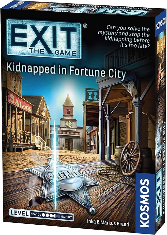 Exit: Kidnapped in Fortune City| Exit: The Game - A Kosmos Game | Family-Friendly, Card-Based at-Home Escape Room Experience for 1 to 4 Players, Ages 12+