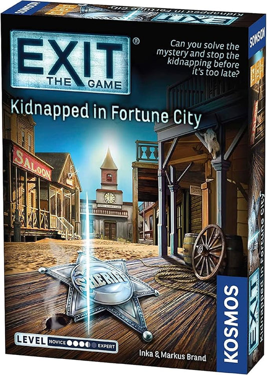 Exit: Kidnapped in Fortune City| Exit: The Game - A Kosmos Game | Family-Friendly, Card-Based at-Home Escape Room Experience for 1 to 4 Players, Ages 12+