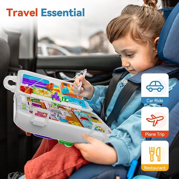 Toddler Montessori Toy Busy Board for 1-2 Year Old Boys Girls Gift, Baby Toy 12-18 Months, Musical Learning Educational Toys for 1 Year Old, 1st Birthday Baby Boy Girl Gifts