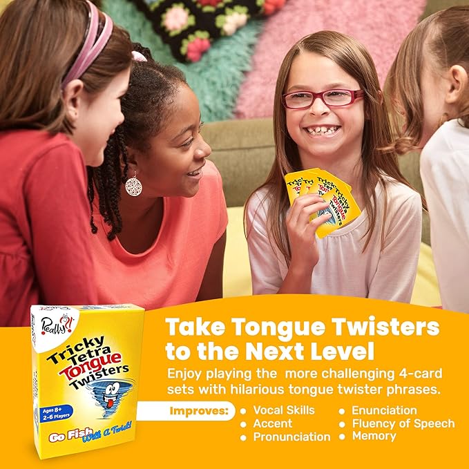 Really?! Fun Card Games with Tongue Twisters for Family Game Night, Educational Card Games for Kids 8-12, Travel Games and Unique Gifts for Teens and Adults, Homeschool