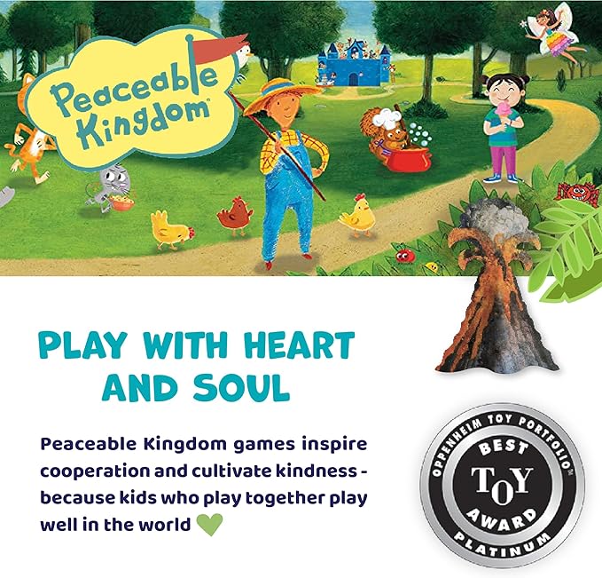 Peaceable Kingdom Dinosaur Escape Cooperative Memory Game of Logic and Luck for 2 - 4 Kids Ages 4 +
