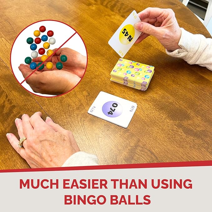 MR CHIPS Bingo Game 18 Cards and 300 Chips & Calling Cards Fun Games for Family, Reusable Kids