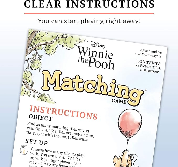 Wonder Forge Disney Winnie the Pooh Matching Game for Girls & Boys