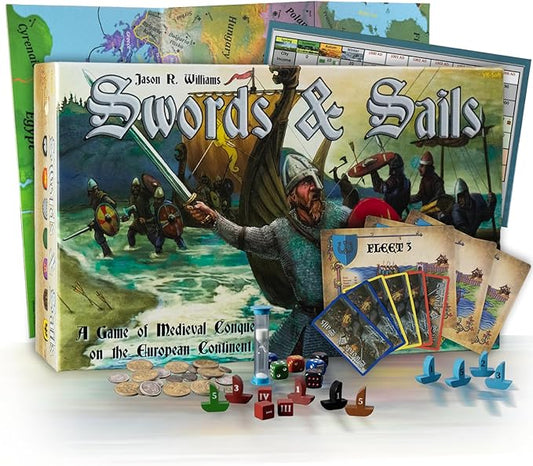 VRSoft Swords & Sails – Medieval Strategy Board Game with Tactical Combat and High Replayability