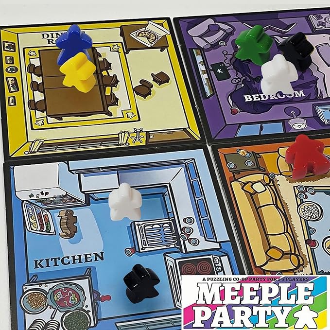 144 Pieces Meeples Game Tokens – Opaque Board Game Pieces in 6 Colors, Perfect for Board Games, with Convenient Portable Storage Box